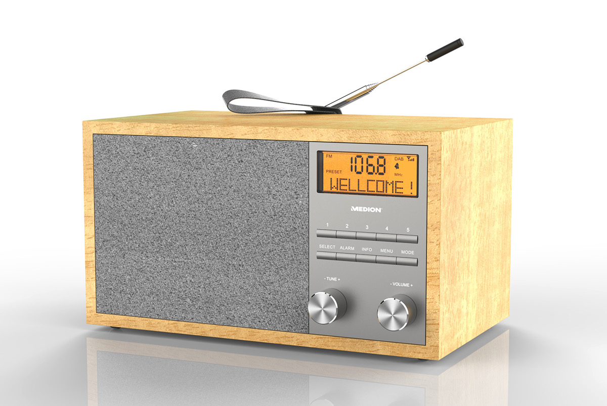 pretty，Wooden shell，Digital radio，small home appliances，